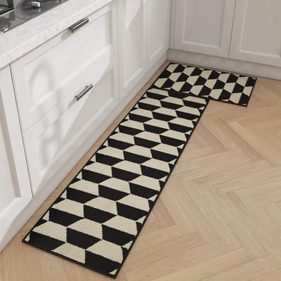 Keukenvloermat Waterdicht, Oliebestendig Tapijt, Wasbaar en Afwasbaar Lange Strook Antislip, Vuil- en Slijtvast Mat Deurmat 45x70cm