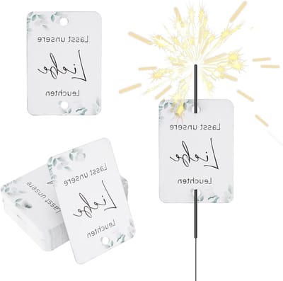 50 stuks labels voor kaarsen op bruiloften, met liefdevolle teksten en hangers voor jubileumfeesten