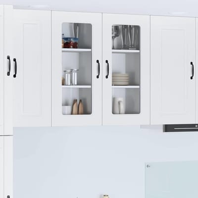vidaXL - Vaatwasserpaneel - Kalmar - Wit - 40 - x - 31 - x - 80 - cm - Bewerkt - hout