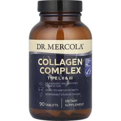 Dr. Mercola, collageencomplex, typen I, II, III, 90 tabletten