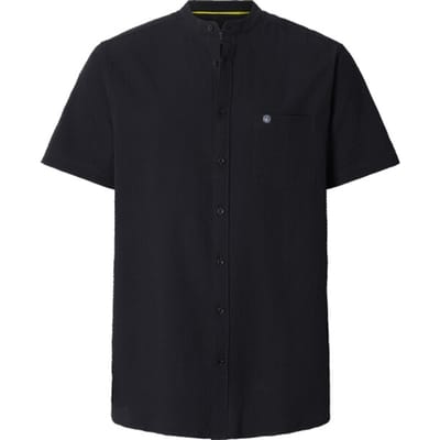 Jan Vanderstorm herren Overhemd Met Korte Mouwen - 41/42 - zwart - Plus Size