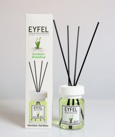 EYFEL - REED DIFFUSER - GEURSTOKJES - HUISPARFUM - SNOWDROP - 120ML