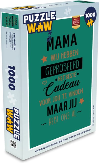 Puzzel Spreuken - Mama - Quotes - Mama jij hebt ons al - Legpuzzel - Puzzel 1000 stukjes volwassenen