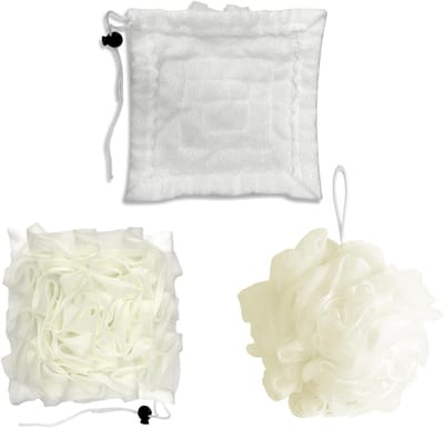 Verfrissende 2-in-1 Bad Spons en Douche Puff - Loofah Scrubbers voor Grondige Reiniging en Lichaamsverzorging voor Mannen en Vrouwen