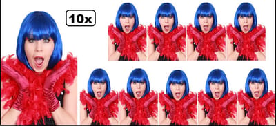 10x Boa rood 180 cm. 50 gram - Thema party carnaval optocht gala festival