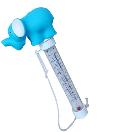 Temperatuurmeter Zwembad - Water thermometer - Zwemwater controleren - Energiezuinig verlicht scherm - 20.4 cm lengte - Olifant