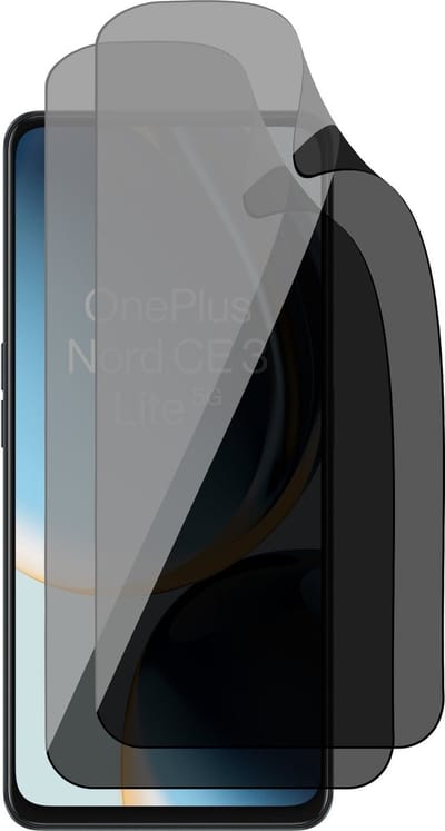 Privacy Screenprotector geschikt voor OnePlus Nord CE 3 Lite - 2x FlexGuard Screen Protector