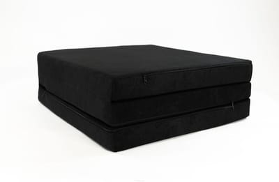 Vouwmatras - Gastenmatras Reismatras - Comfortabel Slapen - Wasbaar Overtrek - 180 x 65 cm - Zwart