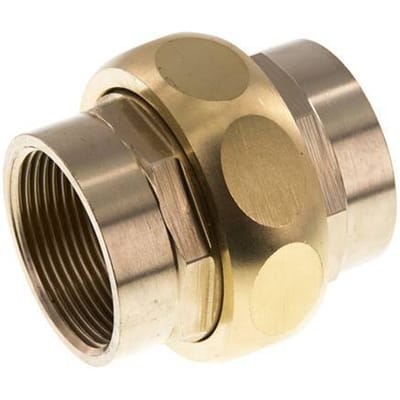 Rp 1 1/2'' Messing Borstnippel 3-delig met Conische afdichting 16 Bar - FL2S-F-B-112R-C