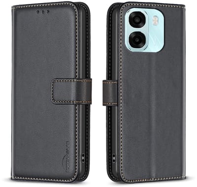 BINFEN Hoesje - Geschikt voor OPPO A6 5G / A6x 5G / A6x 4G Hoesje - BINFEN Color Book Case - Zwart