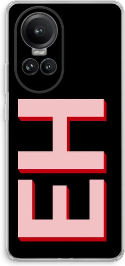 Gepersonaliseerd - Case Company® - Hoesje geschikt voor Oppo Reno 10 Pro hoesje - Monogram - Soft Cover Telefoonhoesje - Bescherming aan alle Kanten en Schermrand