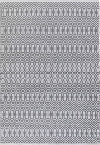 Easy Living - Easy Living Halsey Grey Vloerkleed - 160x230  - Rechthoek - Buiten,Laagpolig Tapijt - Modern - Grijs, Wit
