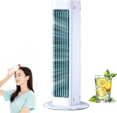 KZQ Draagbare Usb Luchtkoeler Ventilator Met Dubbele Stand Ultrastil Voor Keuken En Slaapkamer Wit