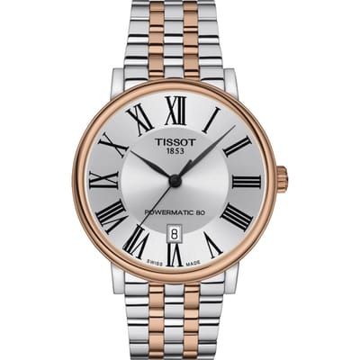 Tissot T- Classic Carson Premium Powermatic 80 Automatic T122.407.22.033.00 T1224072203300 Montre Homme argenté