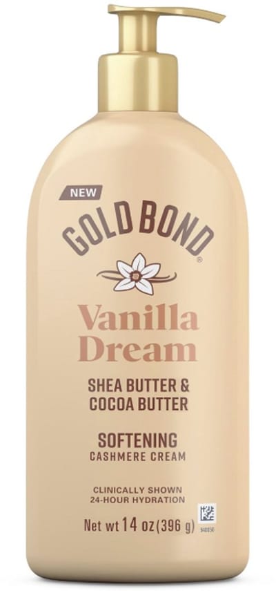 Gold Bond Softening Cashmere Cream Body Lotion (Vanilla Dream) 396g met Shea Butter and Cocoa Butter