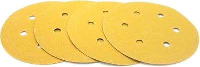 Schuurschijven Set - Polijstschijven - Hout Metaal Bewerken - Zelfklevend Snel Wisselen - 10 Stuks 5 Inch - Geel
