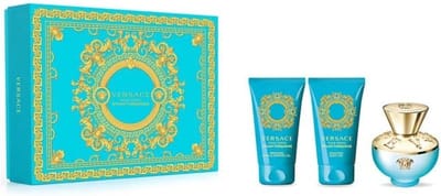 Versace Dylan Turquoise pour Femme Giftset - 50 ml eau de toilette spray + 50 ml showergel + 50 ml bodygel - cadeauset voor dames