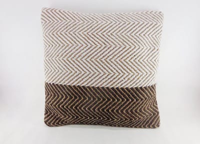 Sierkussen (gevuld) 45x45cm - Katoen - Bruin/Wit/Zwart