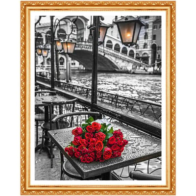 5D bricolage diamant peinture fleur point de croix Floral bricolage diamant paysage Paris tour Eiffel diamant 20X30CM black