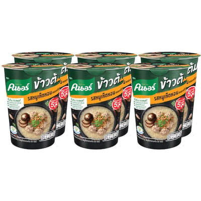 Knorr Cup Instant Rijstsoep Pap Varkensvlees & Champignon (Shiitake) Smaak 40 g. x 6 st 40 g. x 6 pcs