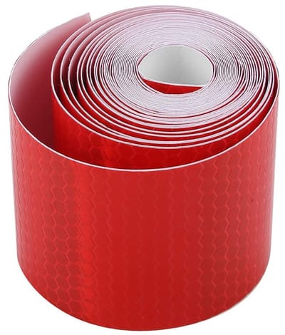 Veilige PVC Plakband voor Waarschuwingsmarkering, Reflecterende Tape voor Fietsen, Trailers en Voertuigen, Hoogzichtbaar en Duurzaam, 2 Rollen (Rood)