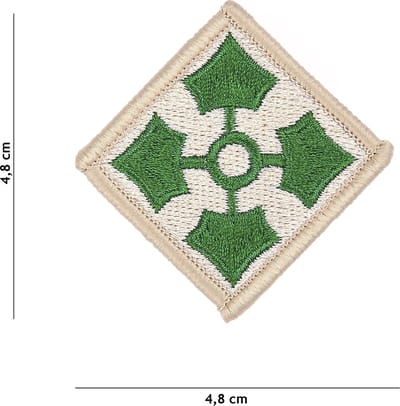 Embleem stof 4th US Infantry Division #4077