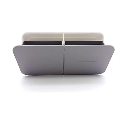 Badkamer Organizer Wattenschijfjes Opslag Plastic Wattenstaafje Houder Aan de muur gemonteerde Tampon Container Wattenstaafje Houder Cosmetische Organizer grijs