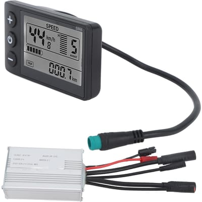 Contrôleur de vélo avec panneau S866 36V 48V 17A 250W 350W Contrôleur de moteur Boîtier métallique Étanche Kit de conversion de vélo pour gray