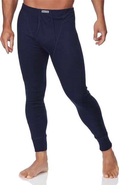Timone Heren Thermobroek - Sport - Sporbroek - Lang - Katoen - TI-SS-Pants-114 - Donkerblauw - S