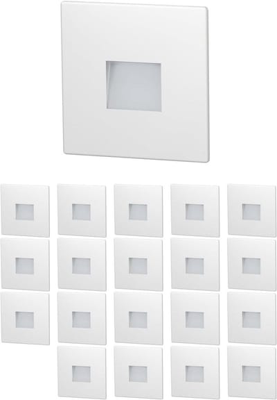 LED Traplamp - Wandlamp Inbouw - Oriëntatieverlichting Buiten - IP65 Waterdicht - 85 x 85mm - Wit