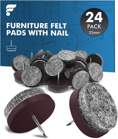 24 stuks Viltdoppen voor Stoelen - Diameter 22 mm - Meubelglijders met 4 mm Dikte - Bescherming voor Meubels en Vloeren