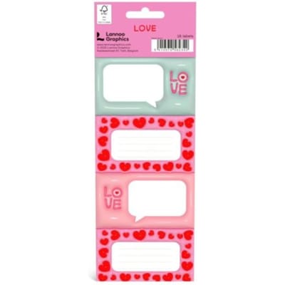 Love - school label, set van 16