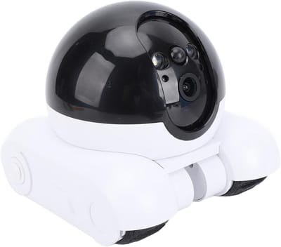 Camera met Wielen - Huisdier Camera - Huis Bewaken - Dubbele Lens - 1080p HD - Wit