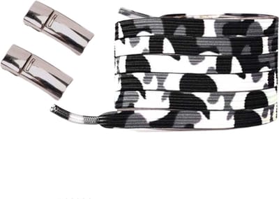 Finnacle - Stap in stijl met Finnacle's - Veters in Camouflage, Army en Hippe wit/zwart/grijs - Elastische veters met handige sluiting!