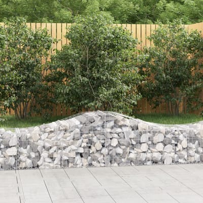 vidaXL - Schanskorven - 13 - st - gewelfd - 200x50x40/60 - cm - gegalvaniseerd - ijzer