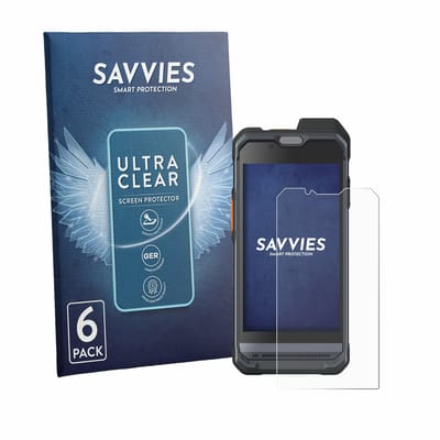 Savvies - Screenprotector voor Hytera PNC460 - Folie Beschermfolie transparant 6 Stuks