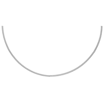 Lucardi Dames Ketting gourmet schakel - Echt Zilver - Ketting - Cadeau - 50 cm - Zilverkleurig