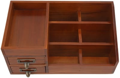 Allecto - Houten Make-up Organizer - Cosmetica opbergen - Retro design - Ruimtebesparend - Sieraden opbergen - Multifunctioneel - Geschikt voor elk...