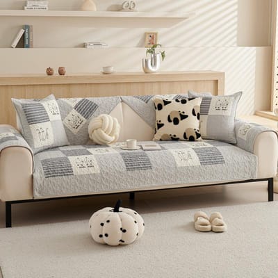 Bankkussen, Katoen, Geschikt voor alle seizoenen, Scandinavische puur katoenen stof, Antislip, Moderne eenvoudige leren hoes, Zitkussen voor woonkamer 70*70cm