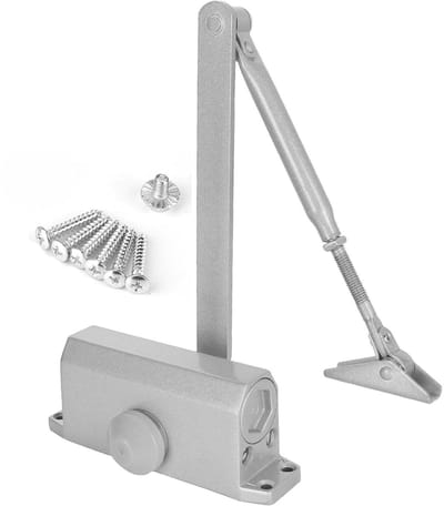 Allecto - Brandwerende Deurdranger - Krachtige Stalen Deurdranger - Veiligheid en functionaliteit - Zilver - Geschikt voor brandwerende deuren - Ma...