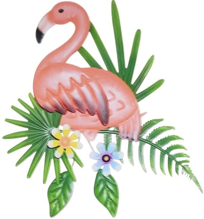 Allecto - Flamingo Ornament - Wanddecoratie - Uniek ontwerp - Roze - Muurdecoratie - Ideaal voor bruiloften en feesten - 29,5 cm