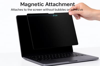 Magnetische Privacy Screenprotector – Geschikt voor MacBook Air 15 Inch (2023-2025, M2, M3, M4) – Anti-Inkijk – Mat