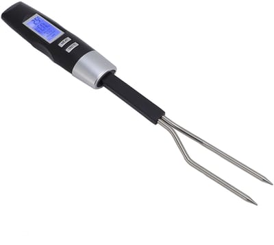 Dailygoods- Vleesthermometervork Digitale Temperatuurmeting - IP67 Waterdicht - Gebruiksvriendelijk - Modern Ontwerp - Nauwkeurige Metingen - BBQ-benodigdheden - Keuken Thermometer