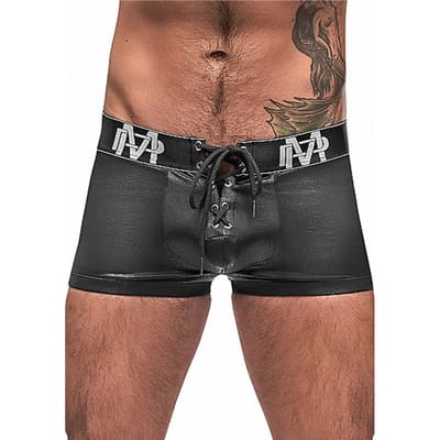 Male Power - Lace Up Short - Black