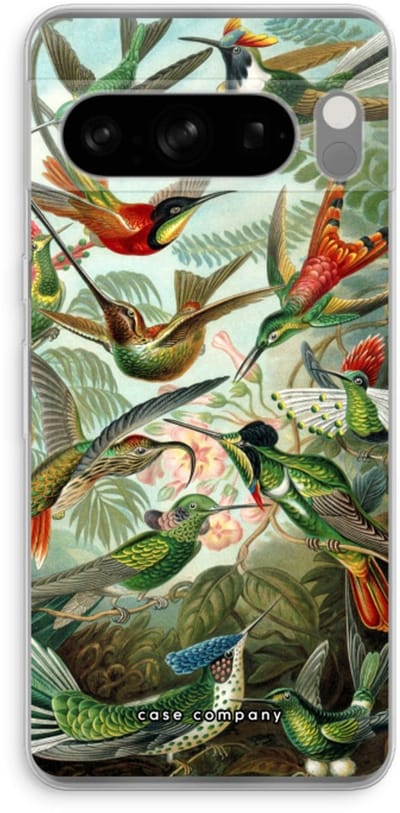 Case Company® - Hoesje geschikt voor Google Pixel 8 Pro hoesje - Haeckel Trochilidae - Soft Cover Telefoonhoesje - Bescherming aan alle Kanten en Schermrand