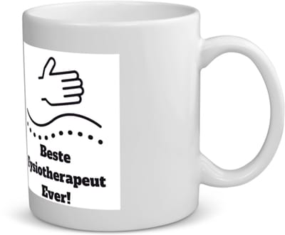 Beste fysiotherapeut Mok met opdruk - beste fysiotherapeut - therapeut - cadeau - 350 ML inhoud