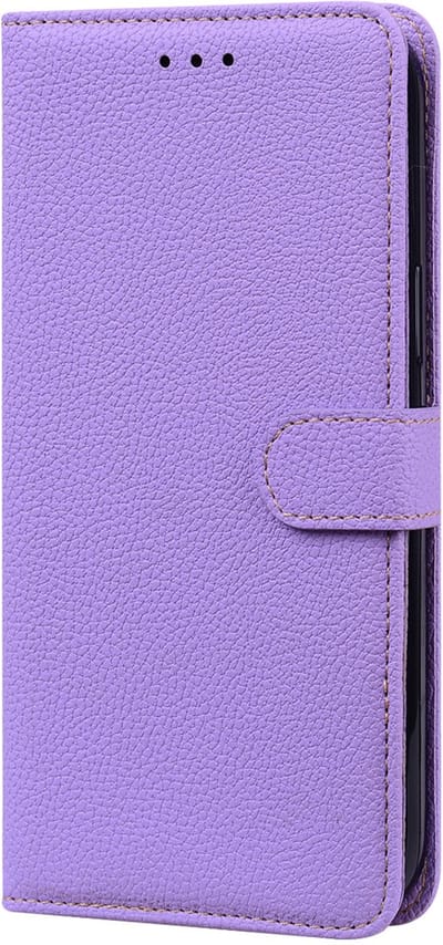 Hoesje geschikt voor iPhone 16e - Bookcase - Koord - Pasjeshouder - Portemonnee - Camerabescherming - Kunstleer - Lichtpaars