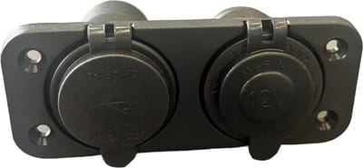 Ripca inbouwmodule - 12 V stopcontact & 2 x USB C met montageplaat