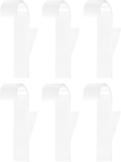 QUVIO Handdoekhouder voor radiator - Set van 6 - Handdoekhaak - Ophanghaken - Radiator haak - Badkamerhaakjes - Handdoekhaakjes - Plastic - Wit - 6,5 x 2,5 x 10 cm