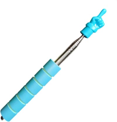Aanwijsstick Klas - Lesgeef Hulp - Interactief Lesgeven - Telescopisch Ontwerp - 26 cm - Zilver